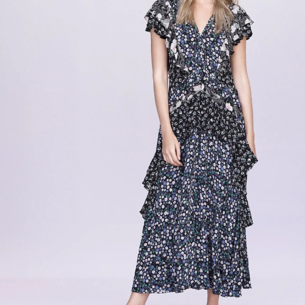 Rebecca Taylor floral maxi silk dress